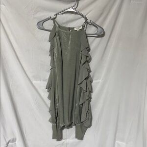 Umgee Backless Gray Ruffle Dress